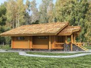 Деревянный дом из оцилиндрованного бревна «Турист-1»