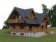 Деревянный дом из оцилиндрованного бревна «Дмитрич» Деревянный дом из оцилиндрованного бревна «Дмитрич»