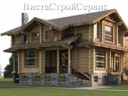 Деревянный дом из оцилиндрованного бревна «Переделкино» Деревянный дом из оцилиндрованного бревна «Переделкино»