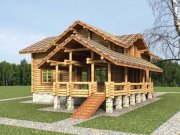Деревянный дом из оцилиндрованного бревна «Татьяна»