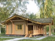 Деревянный дом из оцилиндрованного бревна «Турист-2»