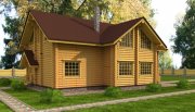 Деревянный дом из оцилиндрованного бревна «Волга»