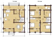Деревянный дом из оцилиндрованного бревна «Загородный» Деревянный дом из оцилиндрованного бревна «Загородный»