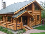 Деревянный дом из оцилиндрованного бревна «Звездный» Деревянный дом из оцилиндрованного бревна «Звездный»